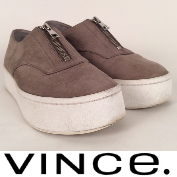 vince warner zip suede platform sneakers
